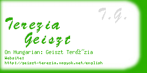 terezia geiszt business card